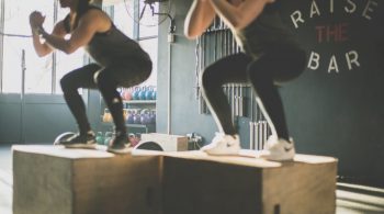 Hockey Player performing Exercises to skate faster.