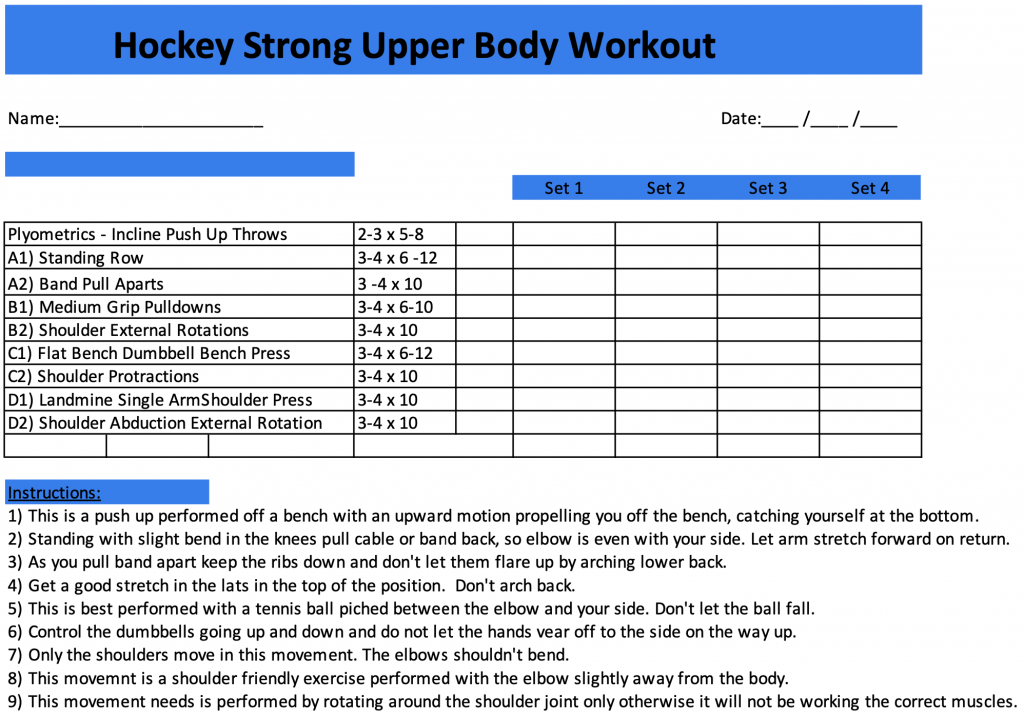 Lower body hockey workout outlet